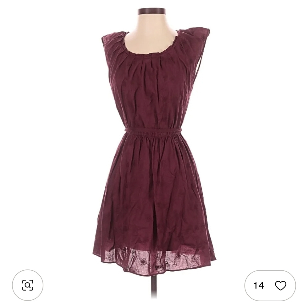 LC Lauren Conrad Sleeveless Wine Midi Dress